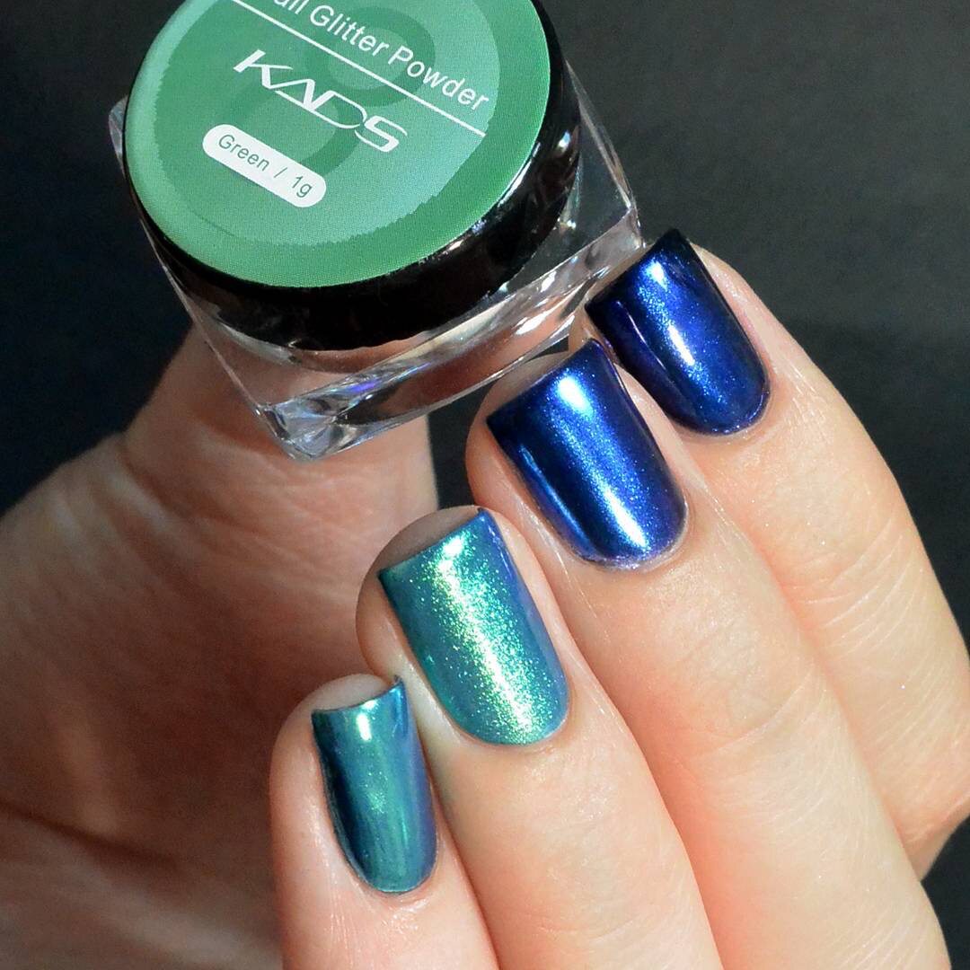 kads魔镜粉极光粉金属甲油胶镜面粉光疗指甲油美甲饰品送一个粉柄