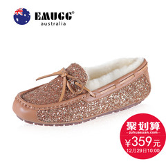 ЕМUGG2016秋冬豆豆鞋女纯羊毛加绒平底鞋圆头套脚鞋EMUGG508