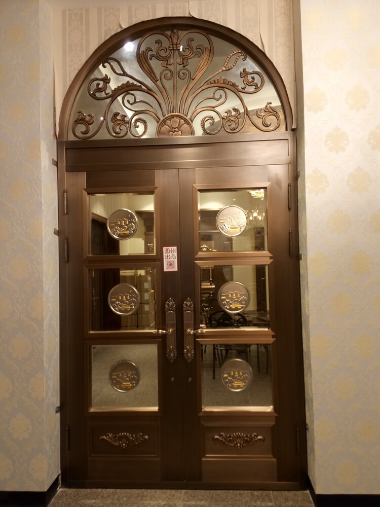 大门 别墅 对开门 纯铜_西州别墅玻璃大门钢化玻璃门纯铜门定制感应