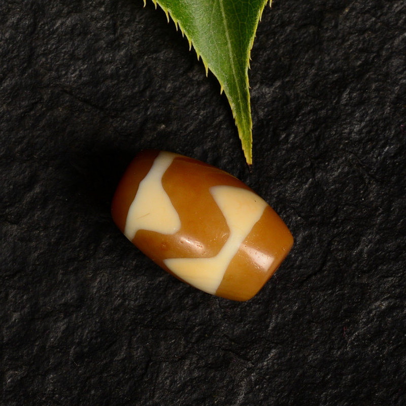 西藏羌腾 虎纹措思老天珠