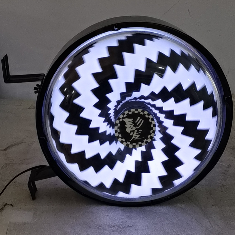 美容美发转灯理发店灯发廊理发标志灯美发挂墙风车led水晶灯包邮