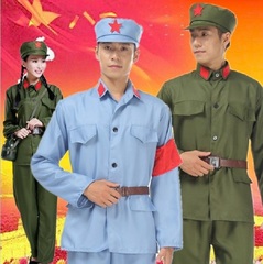 成人儿童八路军军装红军舞蹈服红卫兵衣服新四军抗战解放表演服饰