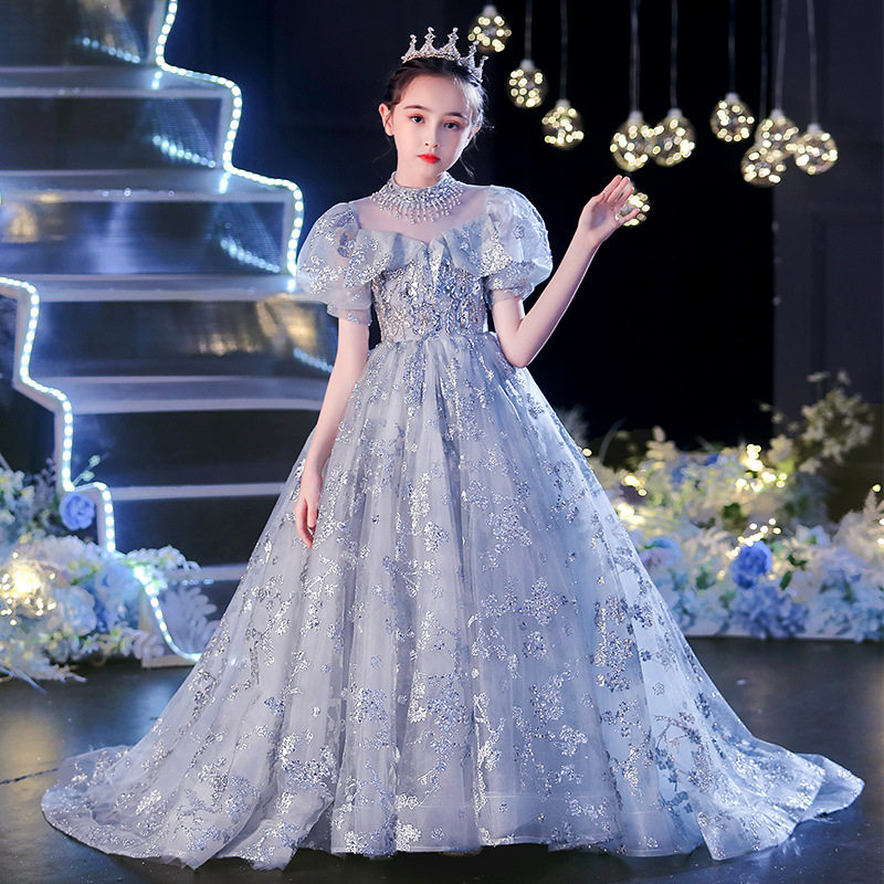 公主裙女童礼服拖尾长裙