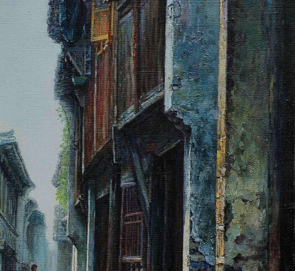 承志 作品:《江南老街》 大尺幅,中国画院理事