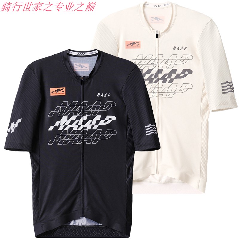 MAAP2024高品质夏季透气细孔短袖骑行服上衣自行车速干印花面料