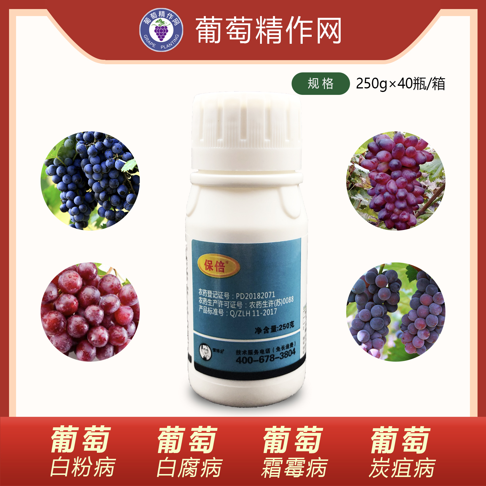 雷博士 协作网 保倍福美双巨峰夏黑阳光玫瑰葡萄霜霉病农药杀菌剂