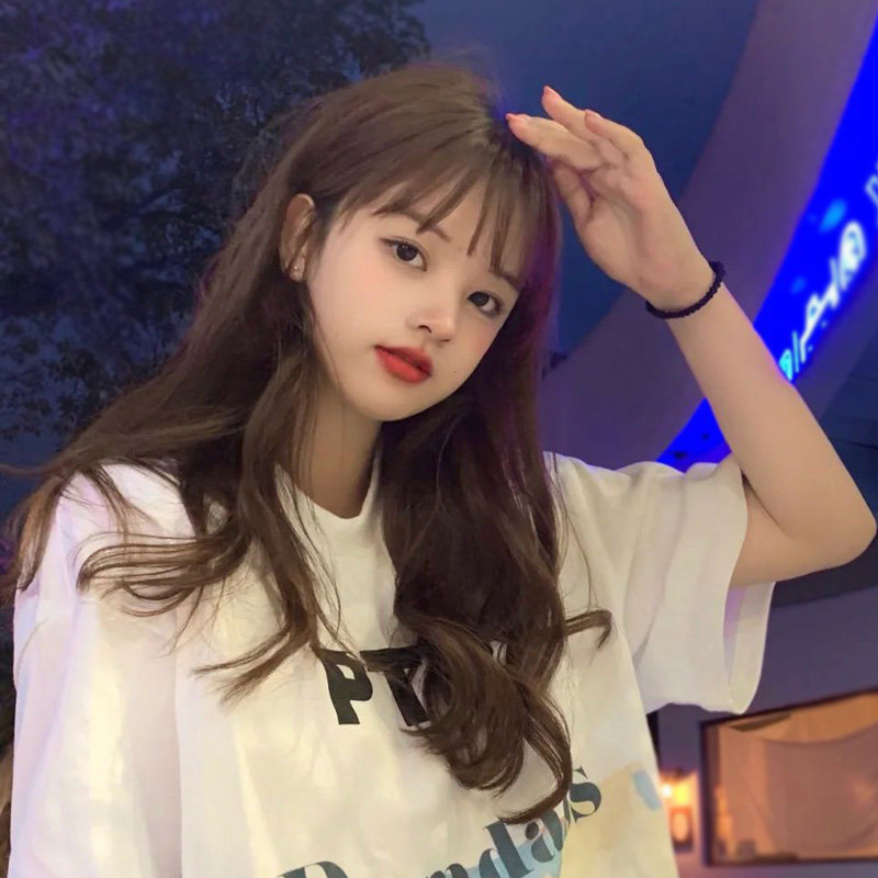 假发女长卷发大波浪冷棕色自然lolita圆脸中长发初恋锁骨发全头套