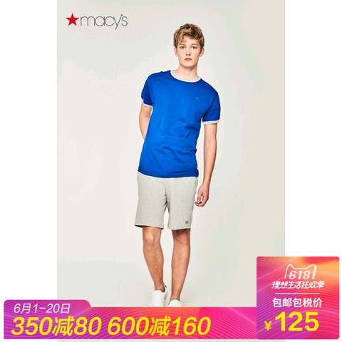 Champion冠军男女中性棉短袖运动训练T恤Macy's174016785