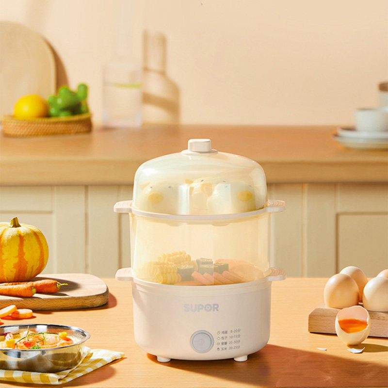 苏泊尔家用小型煮蛋器自动断电多功能蒸蛋器迷你煮鸡蛋机早餐神器