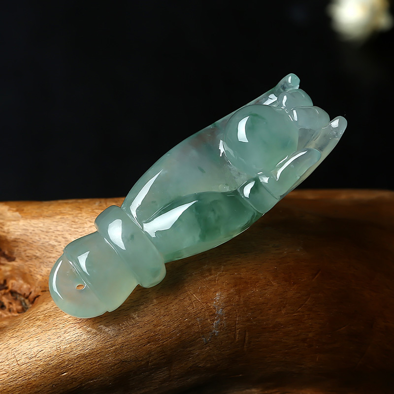 【源头好货-平洲】冰糯种飘绿翡翠掌上明珠 6.06克