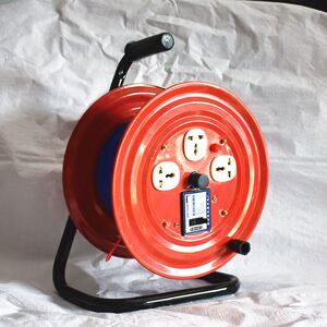 移动电源电缆盘塑料线滚子电线电缆防摔绕线盘电缆卷盘