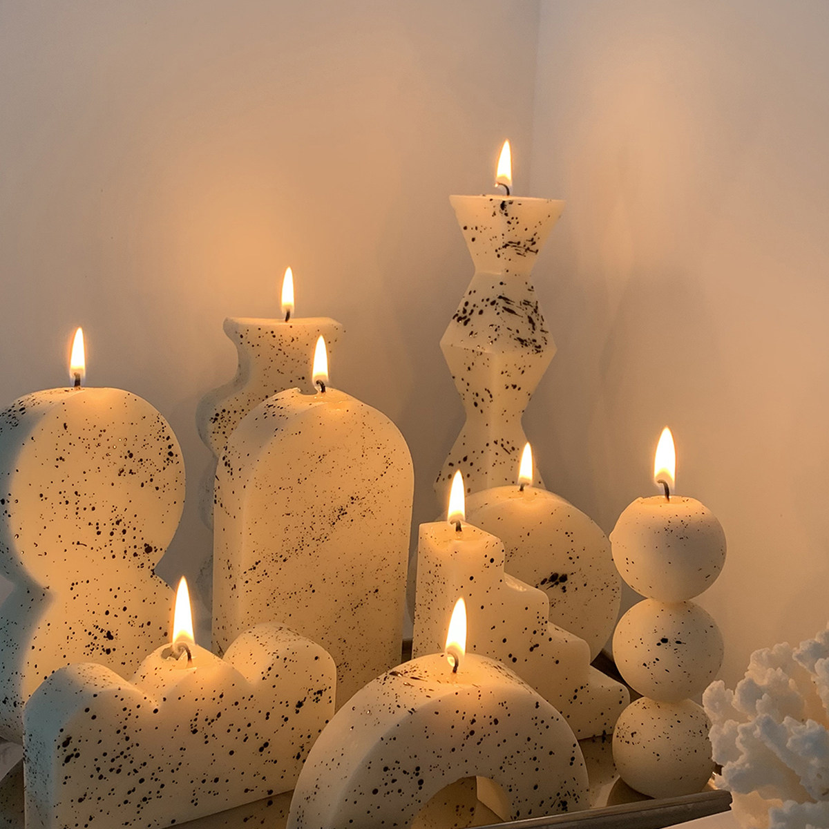 秘密卡车 手工泼墨香薰蜡烛韩国ins博主同款艺术摆件家居装饰