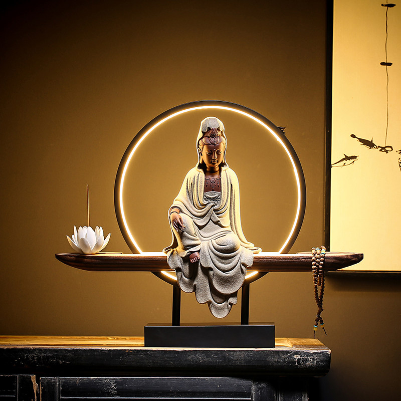 青沉 云水禅心陶瓷线香插香薰炉 家用禅意摆件沉香炉卧香炉焚香炉