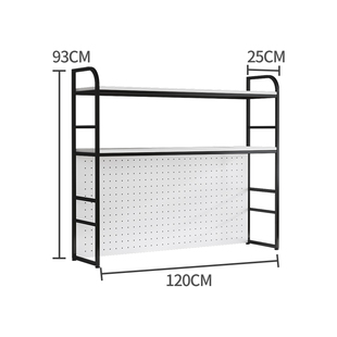 书架带洞洞板书桌收纳置物架桌面多层铁艺桌上架子学生电脑办公i.