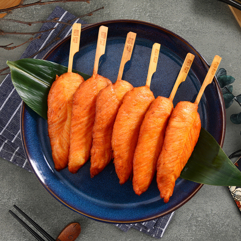 春雪川香鸡柳半成品500g3袋冷冻烧烤油炸小吃里脊肉鸡胸清真食材