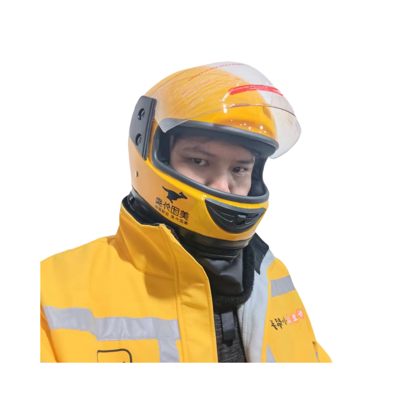 99淘宝新品美团外卖冬盔 美团帽子外卖骑手装备 美团冬季头盔保暖户外