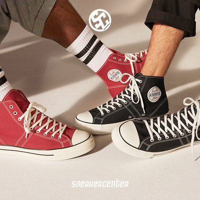 converse/匡威lucky star 1950s黑白男高帮休闲复古帆布鞋163321c