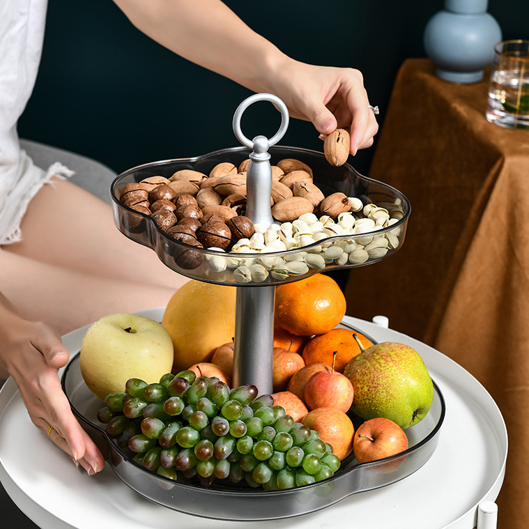 Northern Europe Fruit plate Light extravagance double-deck multi-storey Fruit plate Snack tray originality a living room nut melon seed Candy dish storage boxin the Tableware , Tableware , Fruit bowl/Fruit plate/Hamper category - from Buy2taobao.com to provide professional Taobao agent buy service