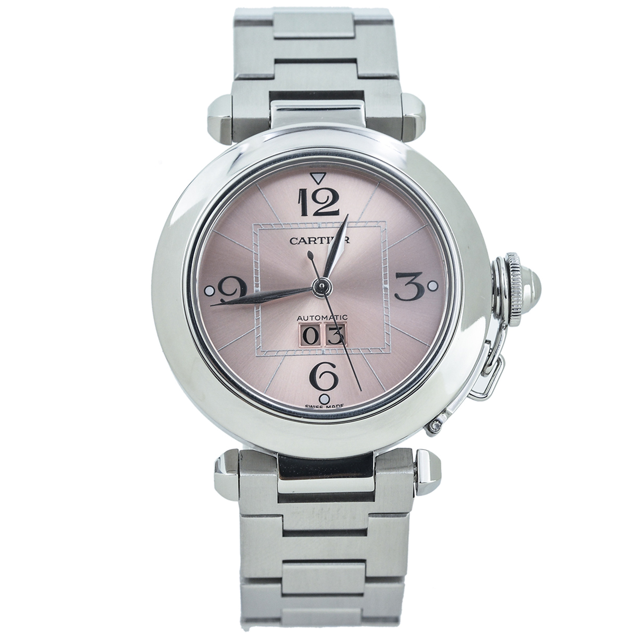 [9.5新]卡地亚自动机械女表帕莎系列钢日历