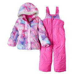 美国户外品牌 女童滑雪服套装 冬季外出服套装 防风防水保暖