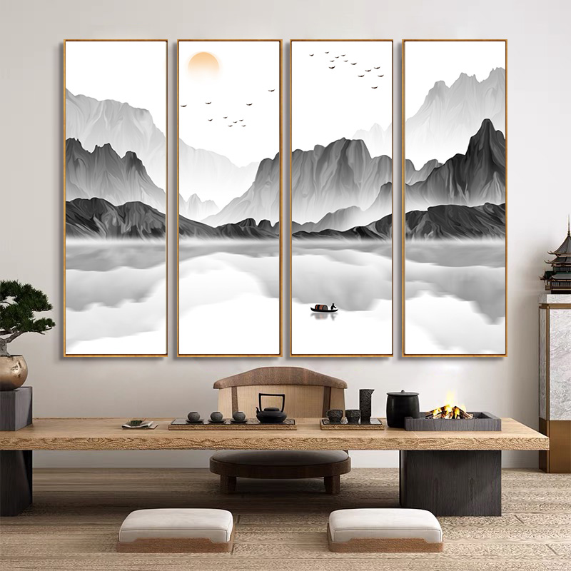 装饰画中式新中式茶室优惠券爱比价妈妈