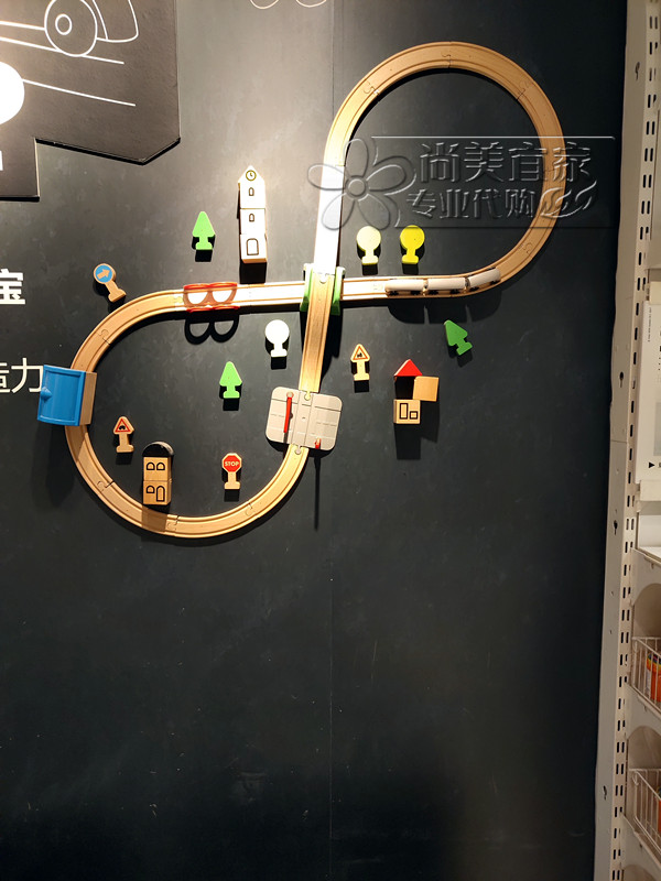 宜家代购国内利乐宝玩具火车45件带轨道小火车轨道玩具