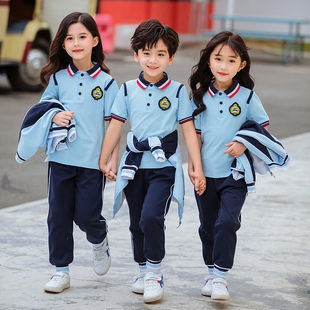 英伦风小学生校服春秋套装儿童运动会服三件套棒球服老师幼儿园服
