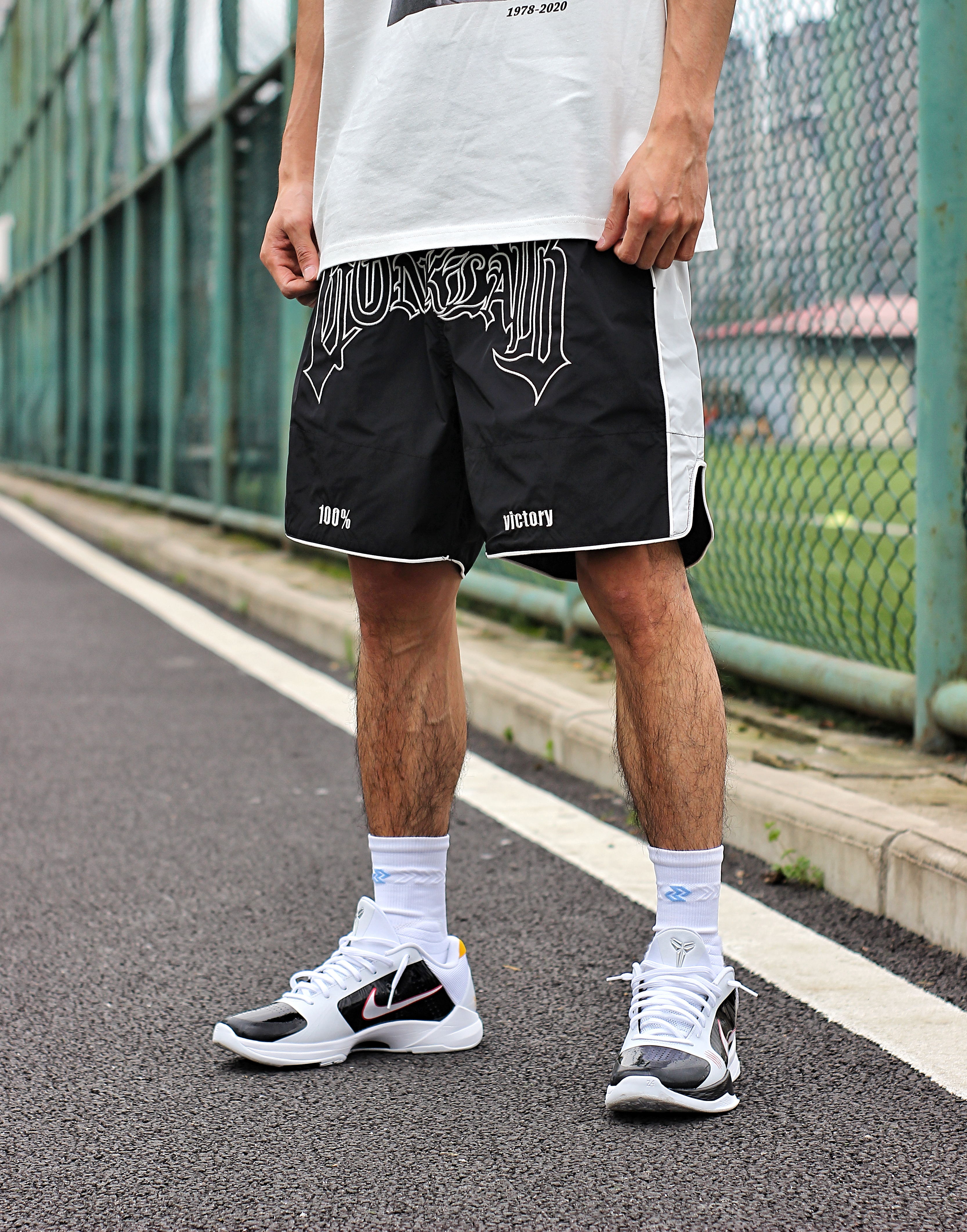 夏吉吉oym拳击训练短裤男夏季宽松休闲运动裤美式跑步5分裤篮球裤