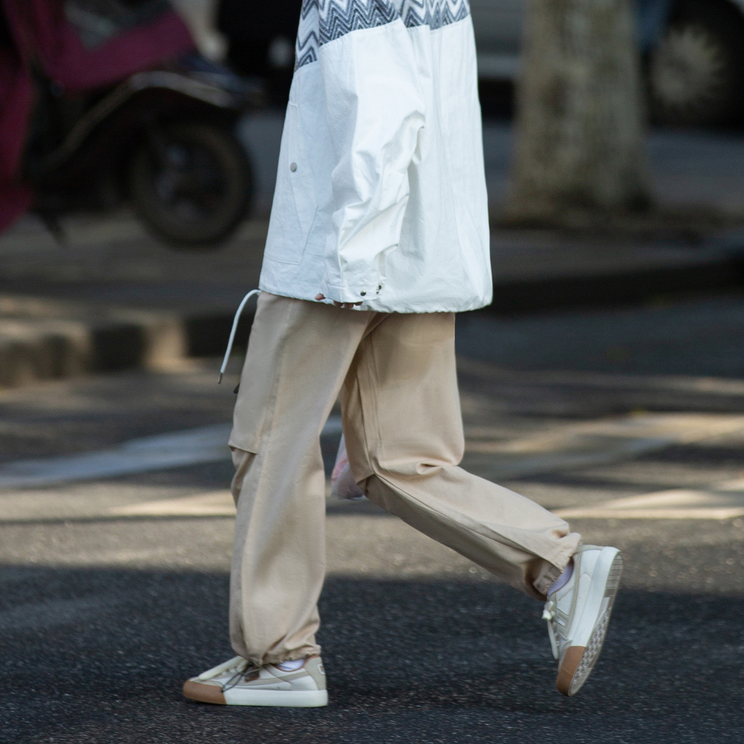 初界 基础百搭休闲裤纯色城市通勤直筒长裤男女easypants束脚裤潮