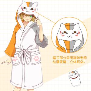 猫咪老师睡衣 法莱绒夏目居家服衣服友人帐 二次元睡袍 动漫周边