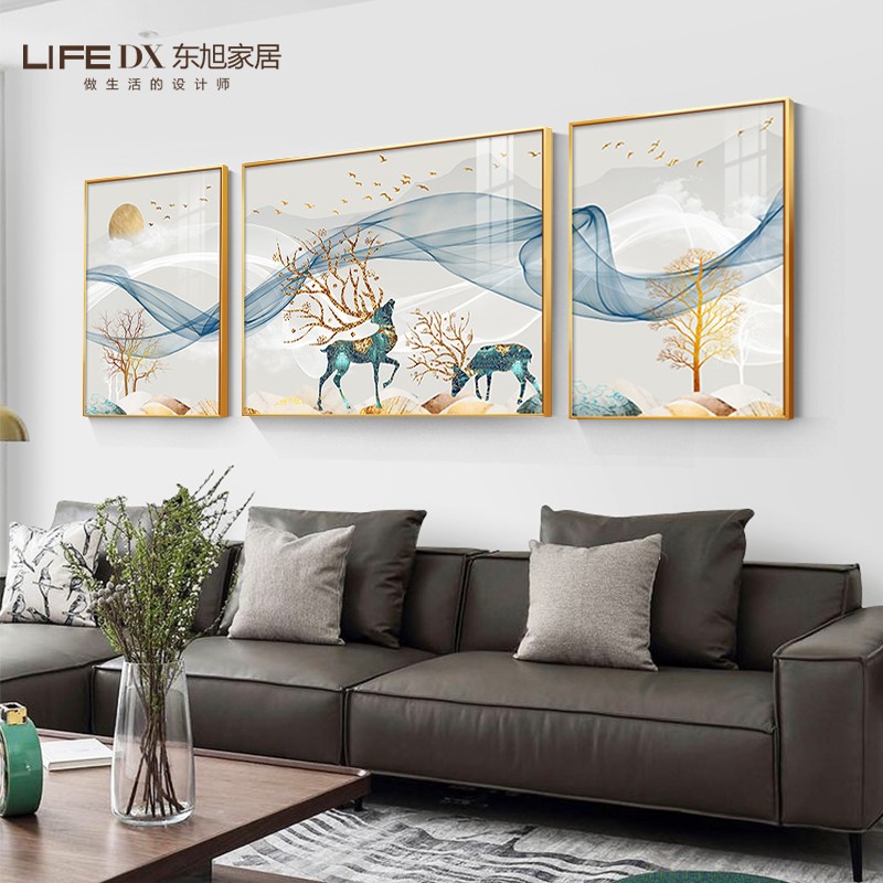 壁画客厅挂画现代简约高档