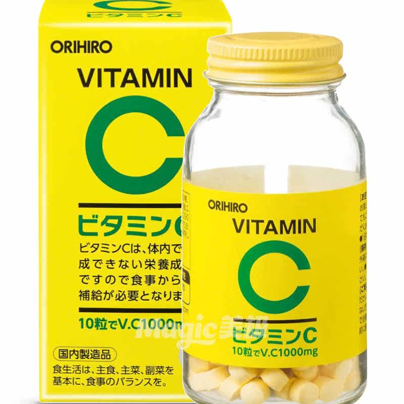 欧立喜乐维生素c片300粒日本原装orihiro维他命vc美极轻卡