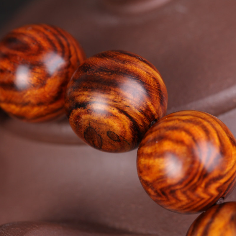 花纹绚丽 降香黄檀 黄花梨手串 14.6mm 23.8g 收藏送礼