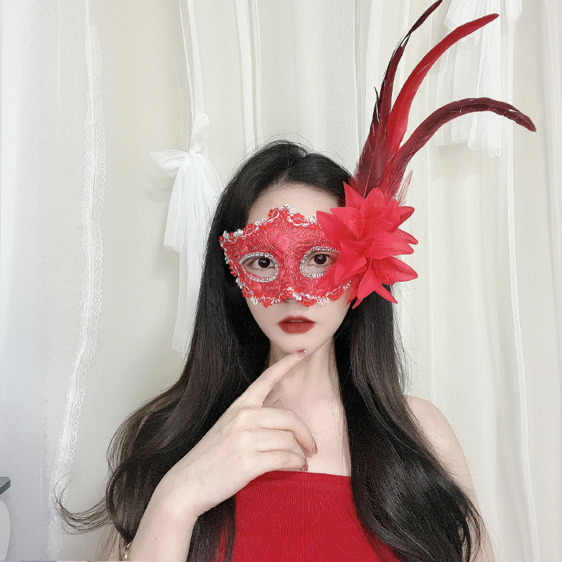 半脸公主古风面具威尼斯仙女化妆舞会万圣节舞台表演网红同款道具