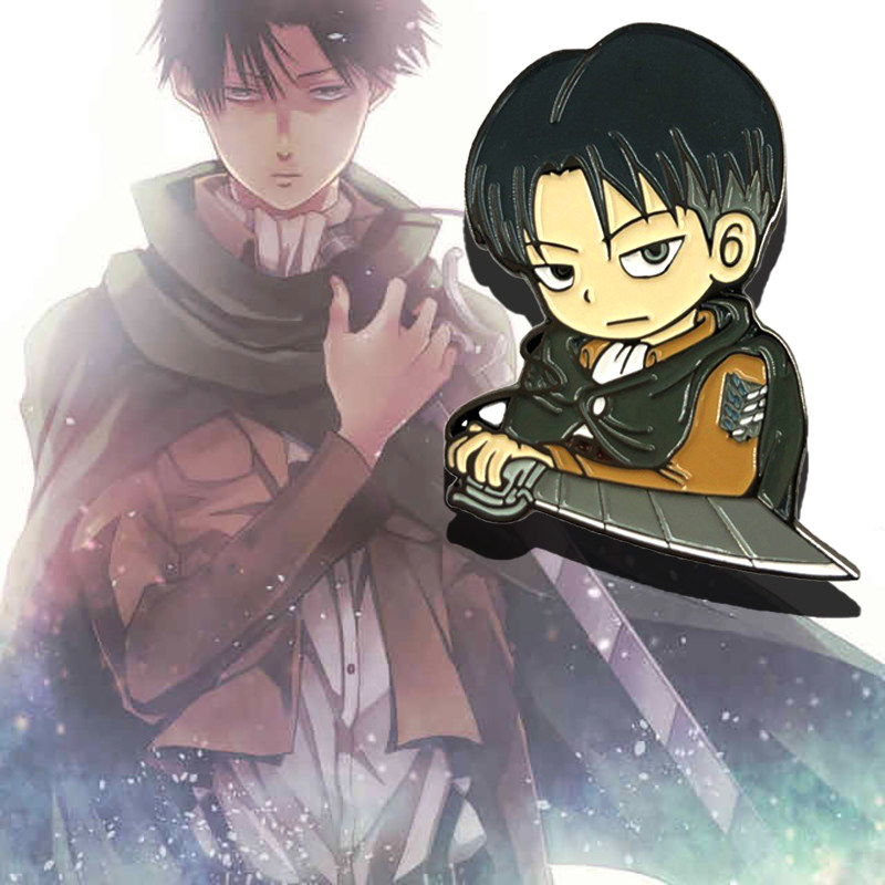 进击的巨人胸针调查兵团兵长利威尔阿克曼徽章兵长书包别针装饰