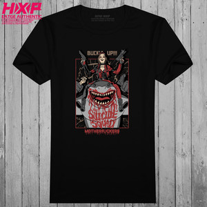 nom鲨鱼王哈莉奎茵t恤x特战队特遣队纳纳塞自杀小队纯棉黑色体恤