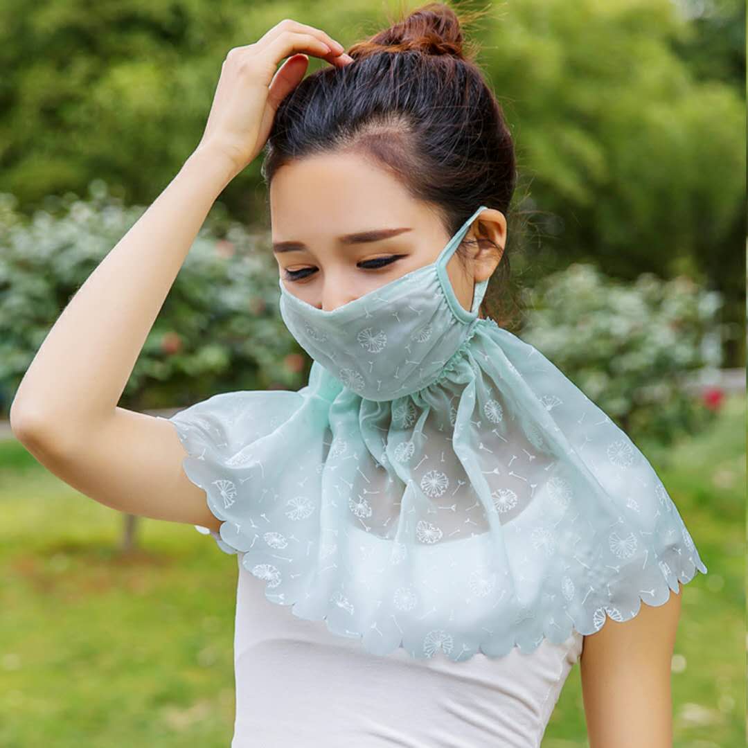 防晒口罩女护颈防紫外线透气面纱遮阳披肩面夏季薄款冰丝买二送一在类目 居家日用, 防护用品, 口罩中 - 来自Buy2taobao.com提供专业的淘宝代购服务