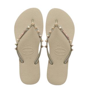 sinners巴黎世家灰色 哈瓦那 Havaianas 防滑 淺灰色鉚釘女士人字拖 sinners巴黎世家