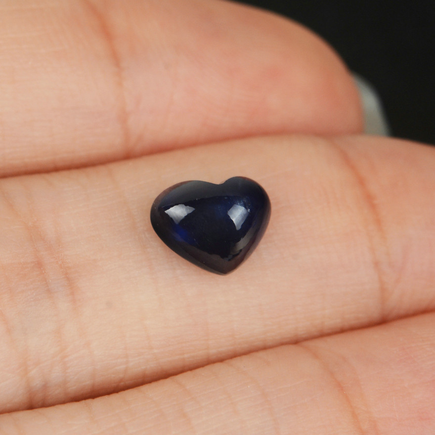 2.1ct 天然素面心形蓝宝石裸石 提供款式设计镶嵌 2559