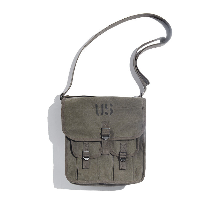 马登工装 美式复古军事风m1936背包阿美咔叽卡其色大口袋单肩包男
