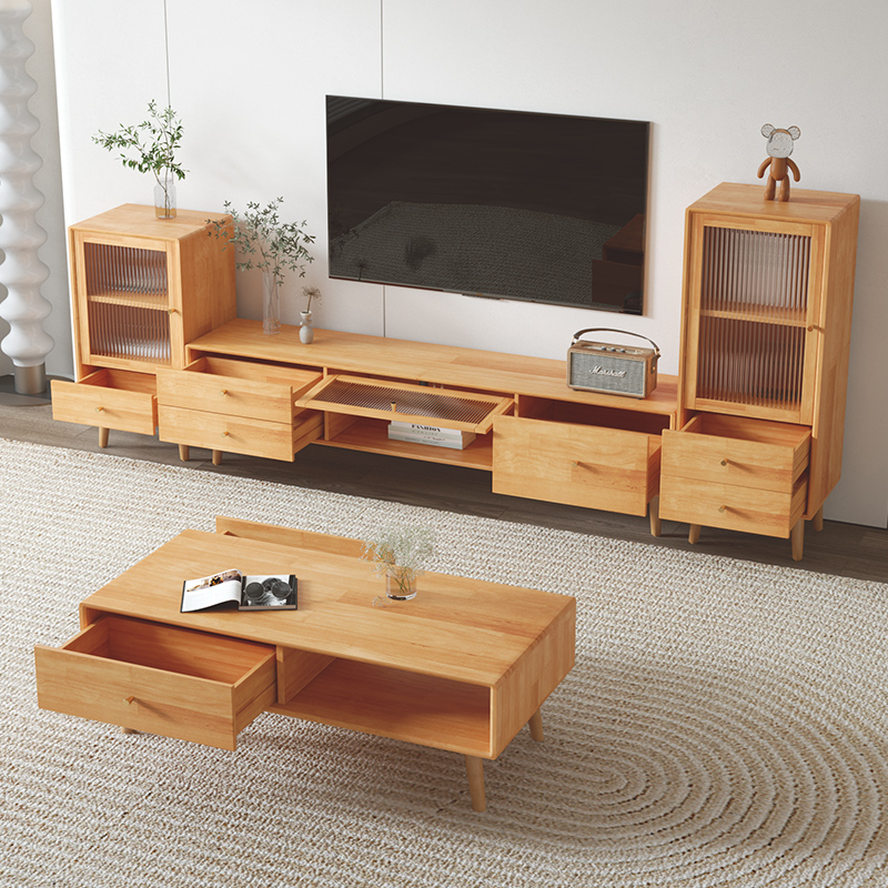 斗柜客厅电视柜实木组合北欧现代简约小户型客厅家用纯实木电视柜