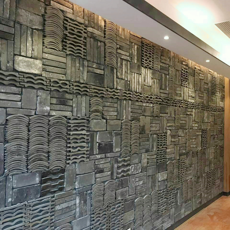 青砖仿古砖背景墙装饰文化砖复古手工砖马赛克3d立体艺术造型墙砖