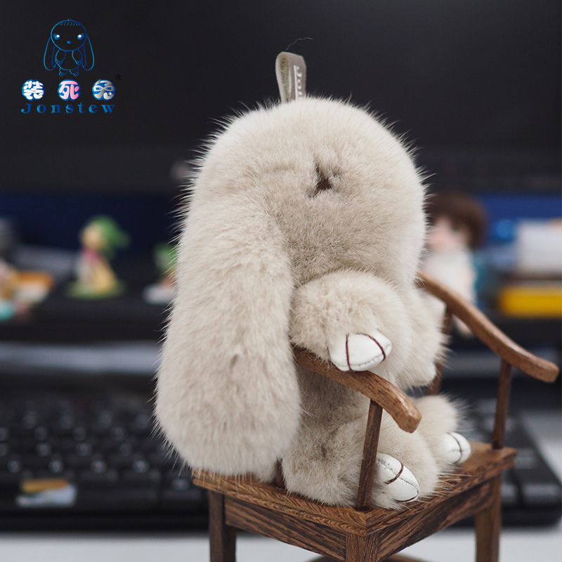 明轩国际 正版装死兔jonstew 哥本哈根水貂毛兔子 包包挂件吊坠