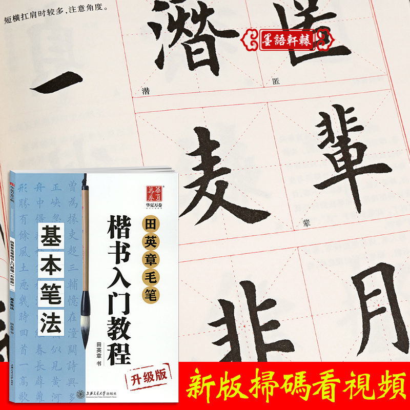 田英章毛笔字帖楷书成人初学者入门临摹书法教程基本笔法笔画正楷