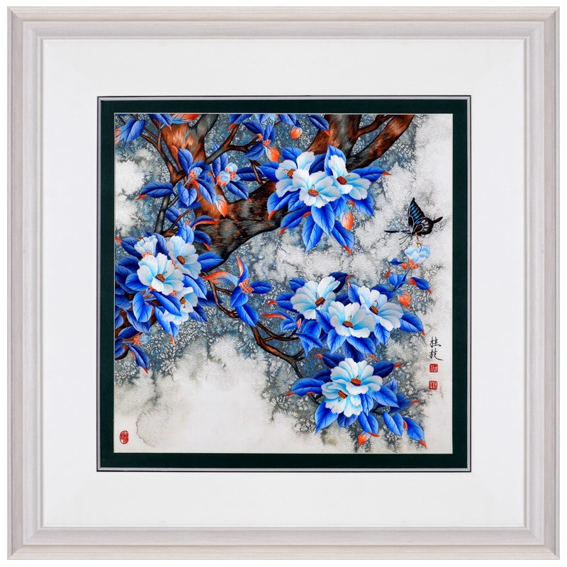 工美大师肖兰 汉绣单面绣 桂枝