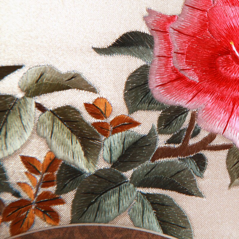 工美大师肖兰 汉绣单面绣 花开富贵