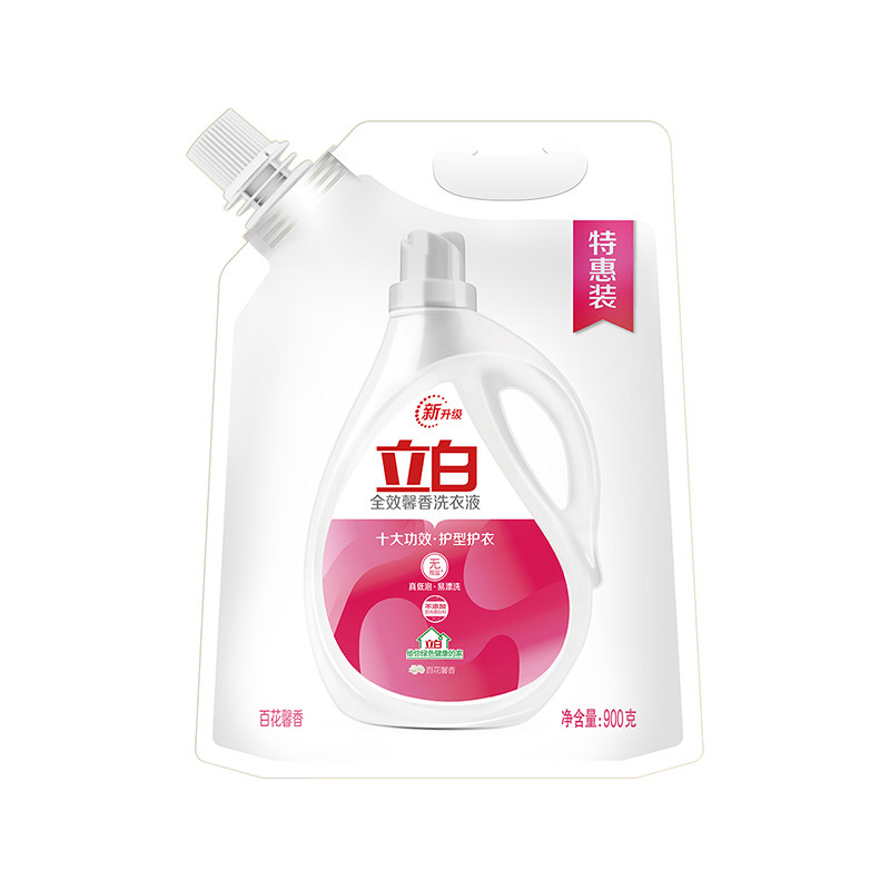 立白洗衣液 全效馨香特惠装900g/袋 洁净去渍 可配合消毒液使用