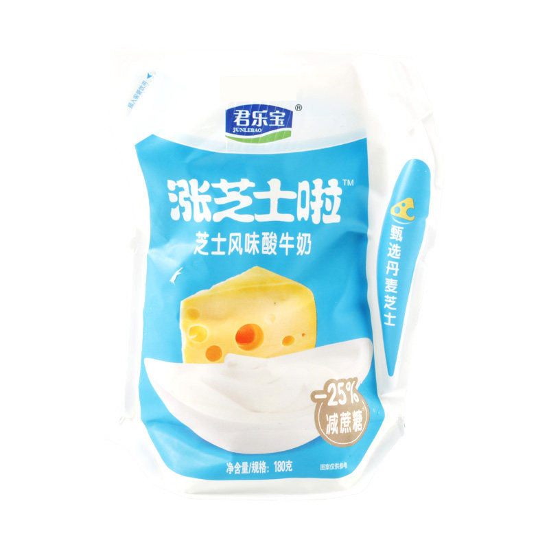 君乐宝 涨芝士啦芝士风味酸牛奶 180g/袋