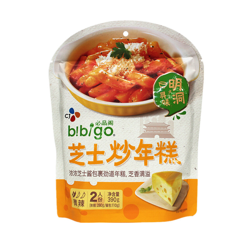 必品阁芝士炒年糕年糕条390g袋装奶酪拉丝乳香四溢微波炉加热即食