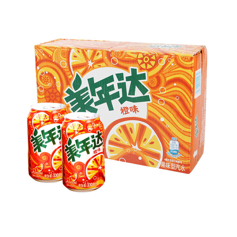 百事 美年达330ml*24罐/箱
